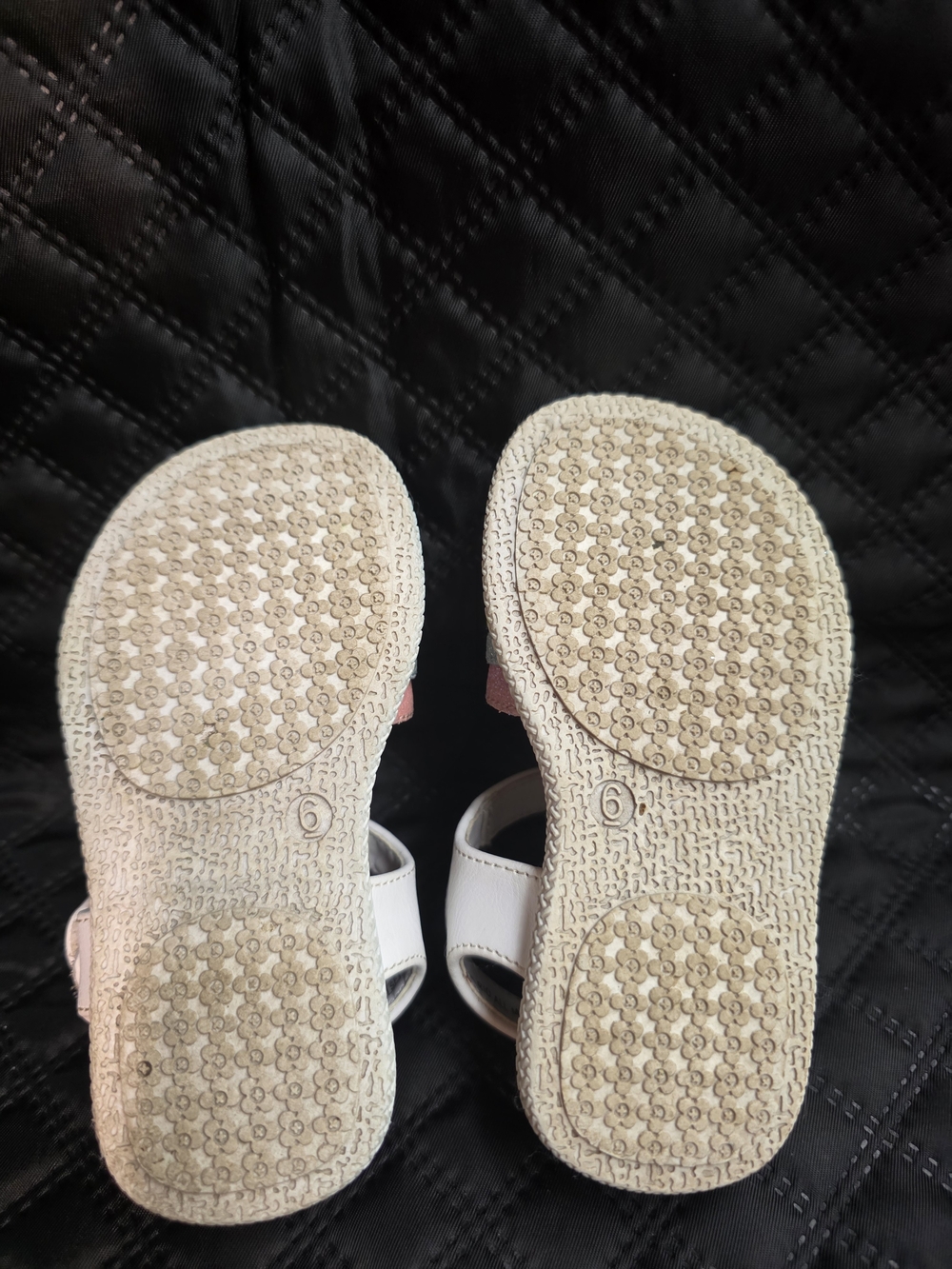 Rachel Shoes Girls' White Sandals with Rainbow Straps - Picture 10 of 11
